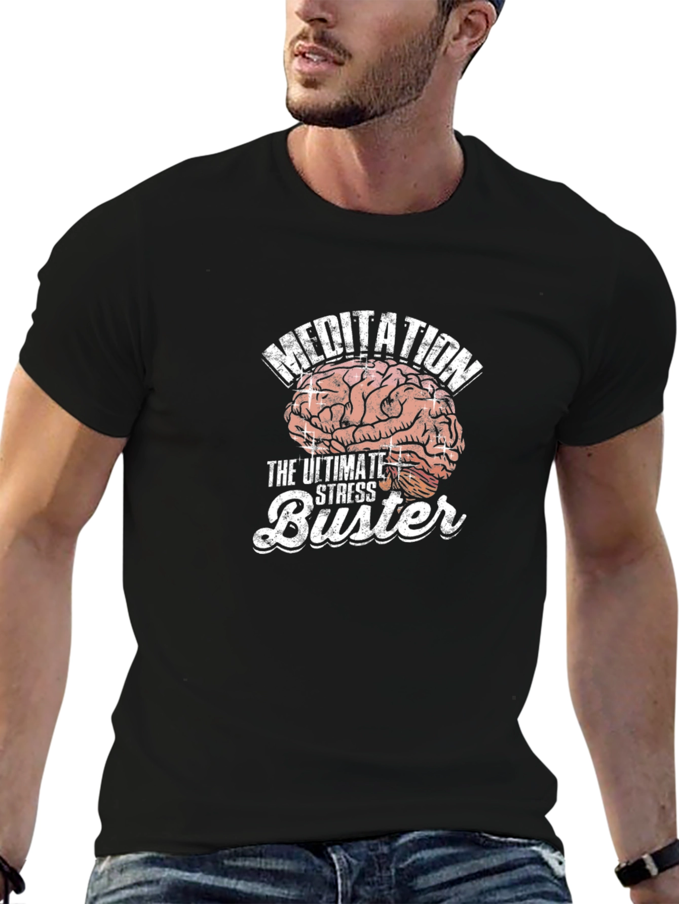 Meditation Brain Tee: Ultimate Stress Buster T-Shirt