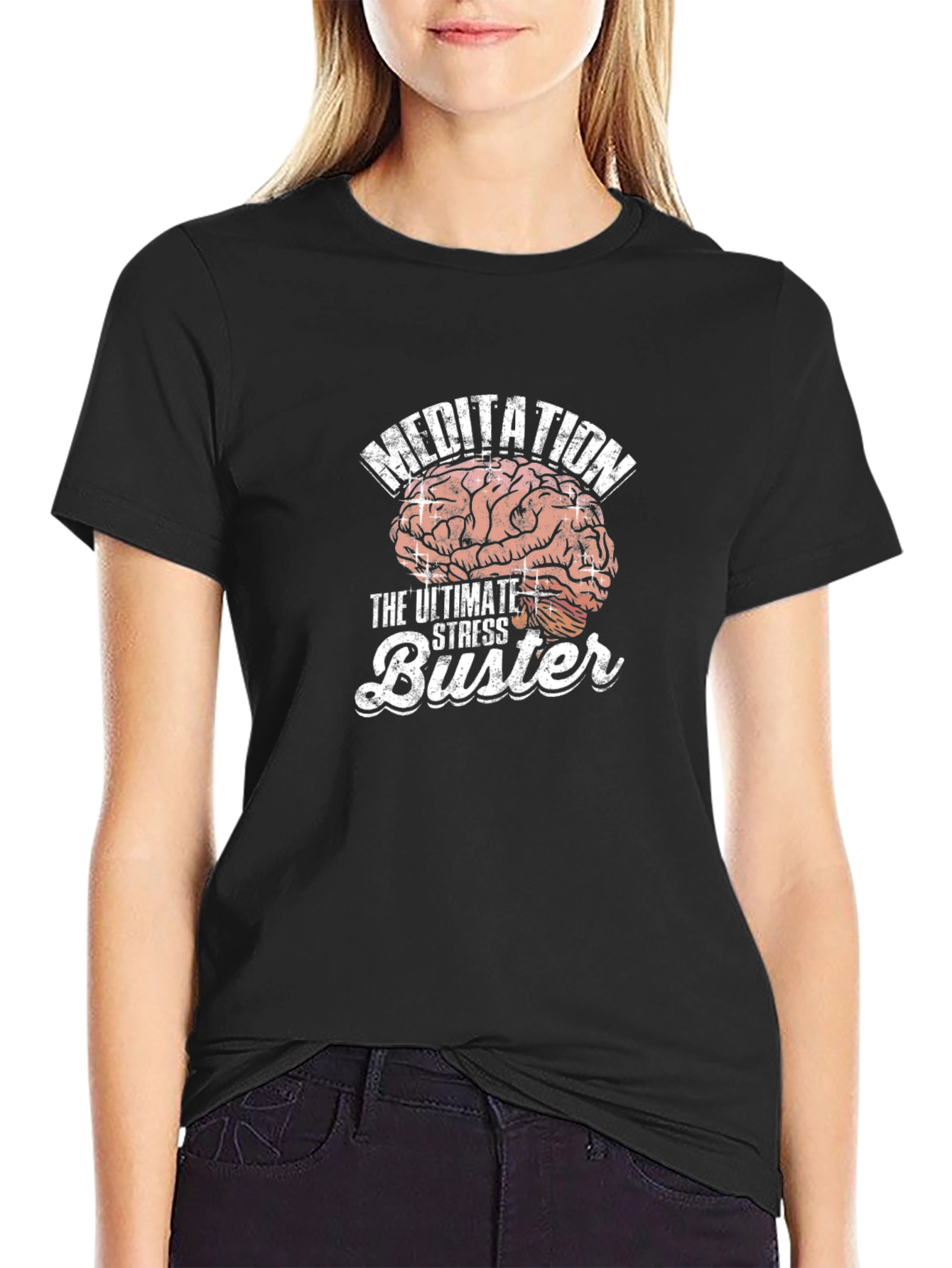 Meditation Brain Tee: Ultimate Stress Buster T-Shirt