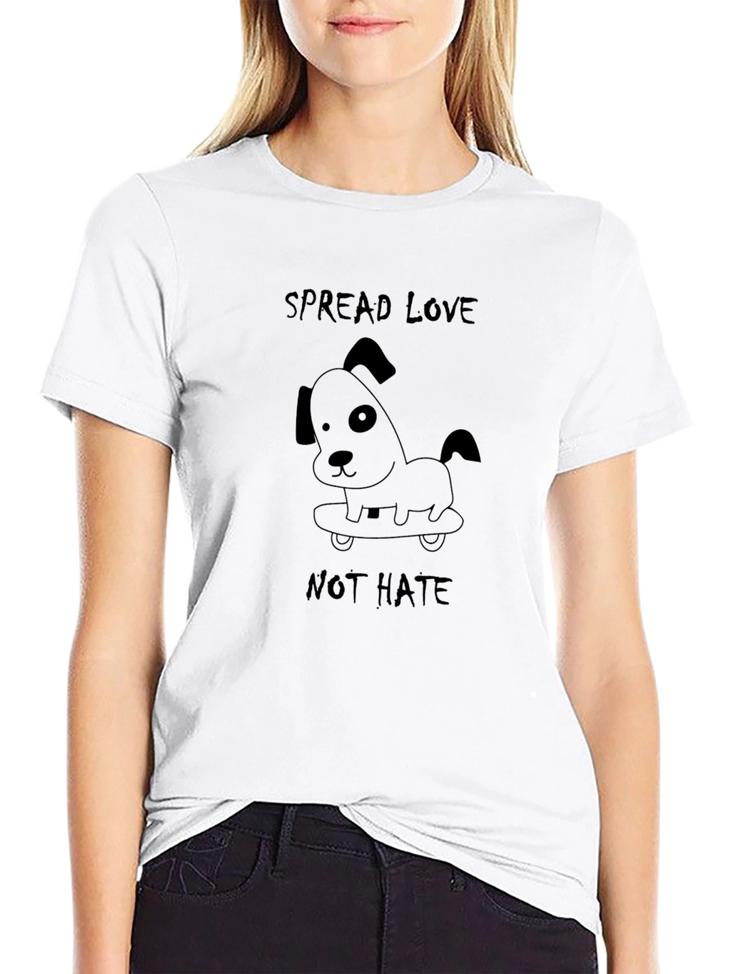 Spread Love Not Hate Dog T-Shirt