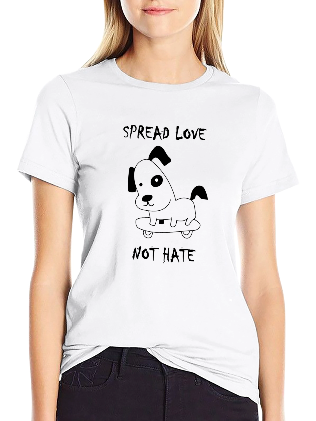 Spread Love Not Hate Dog T-Shirt