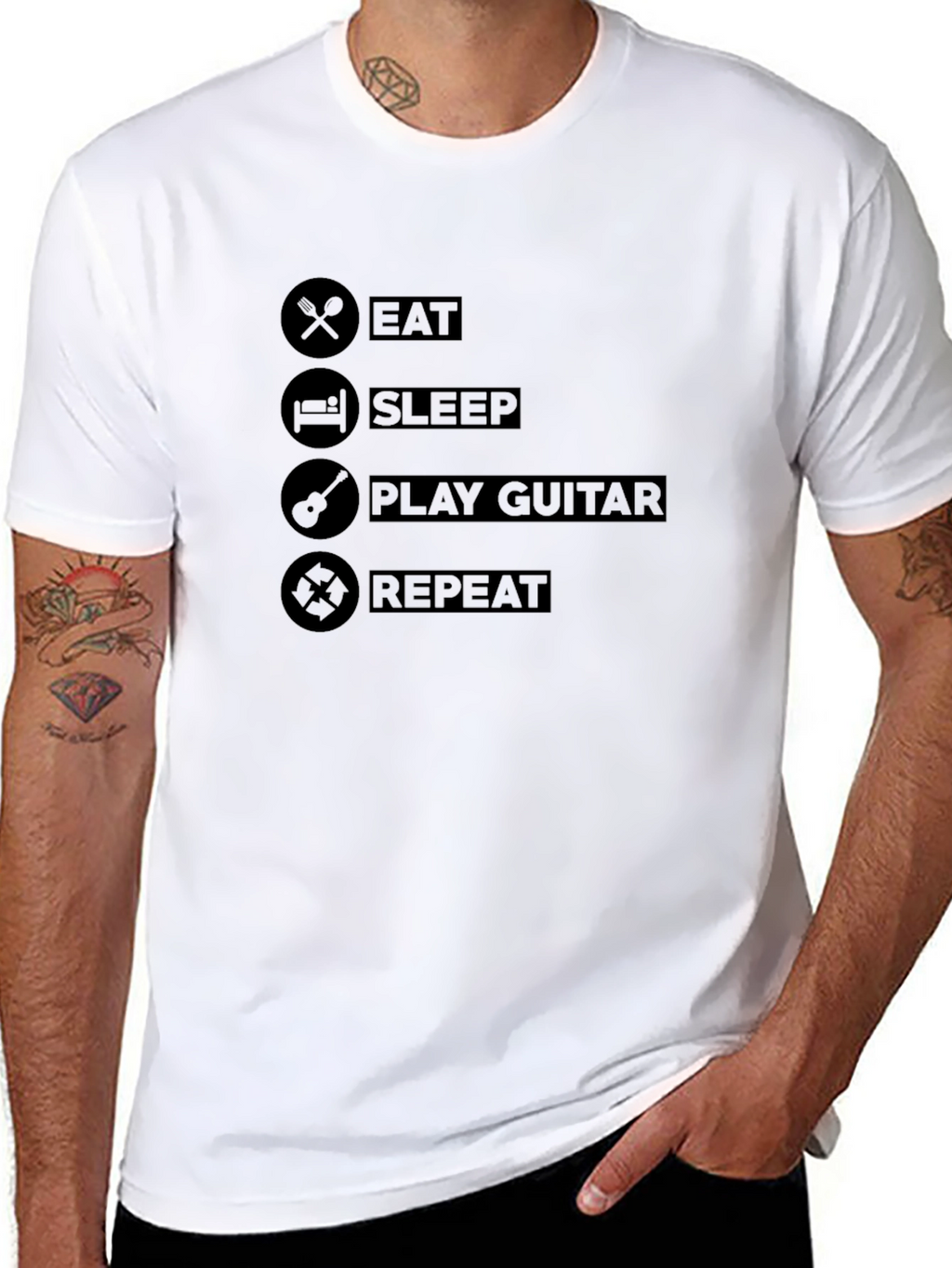 Eat Sleep Play Guitar Repeat T-Shirt