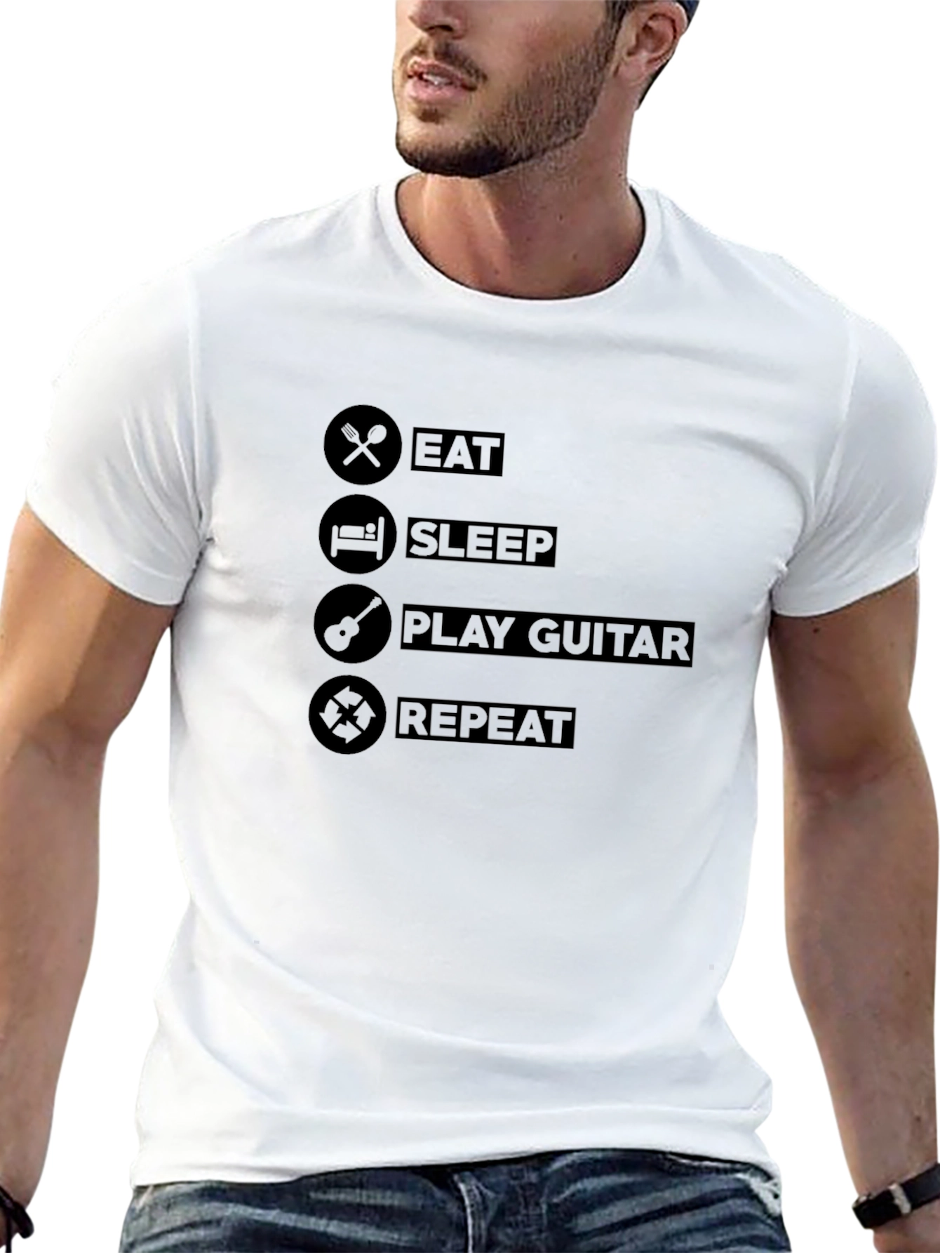 Eat Sleep Play Guitar Repeat T-Shirt