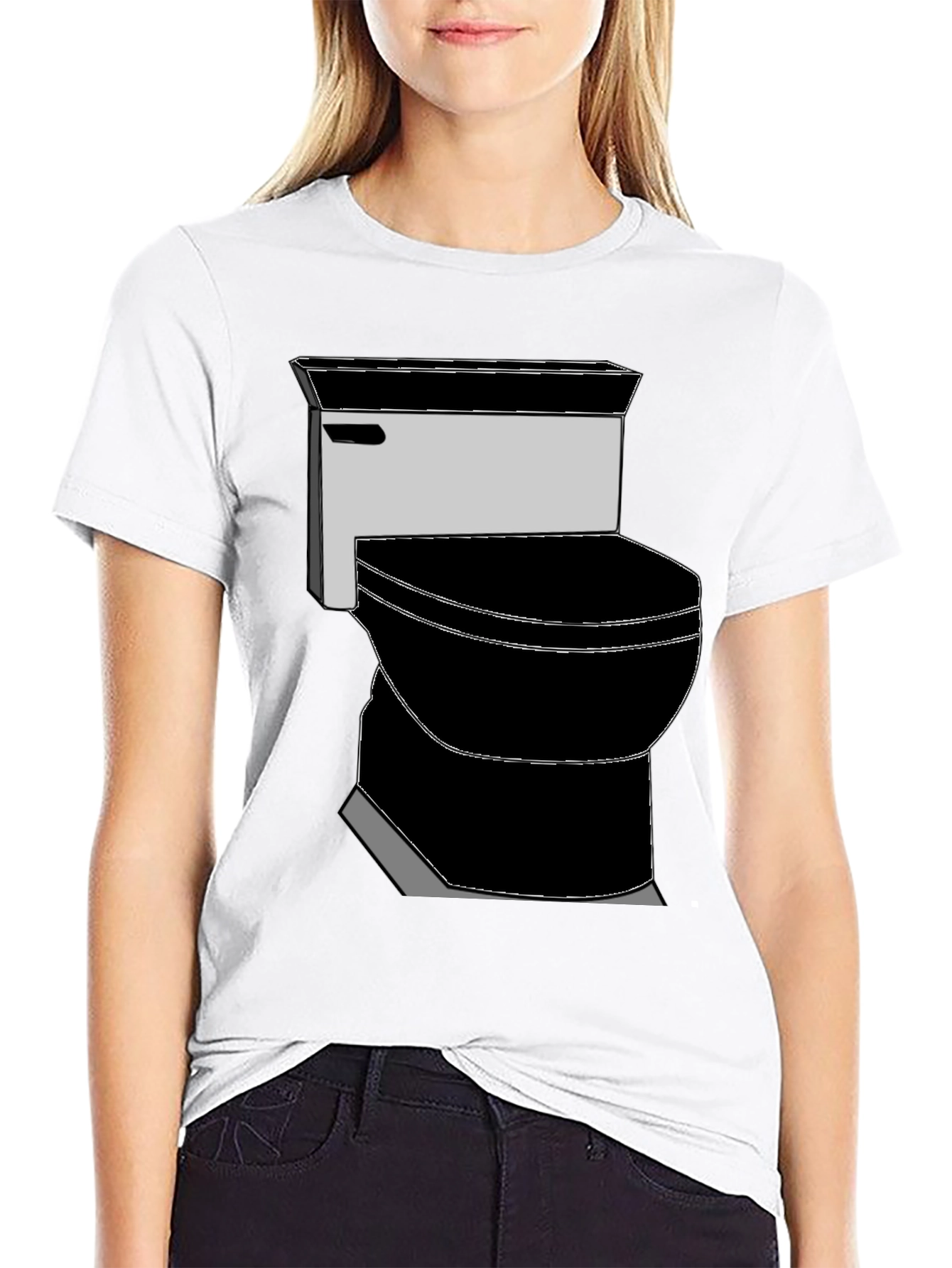 Toilet Graphic Tee - Black Novelty T-Shirt