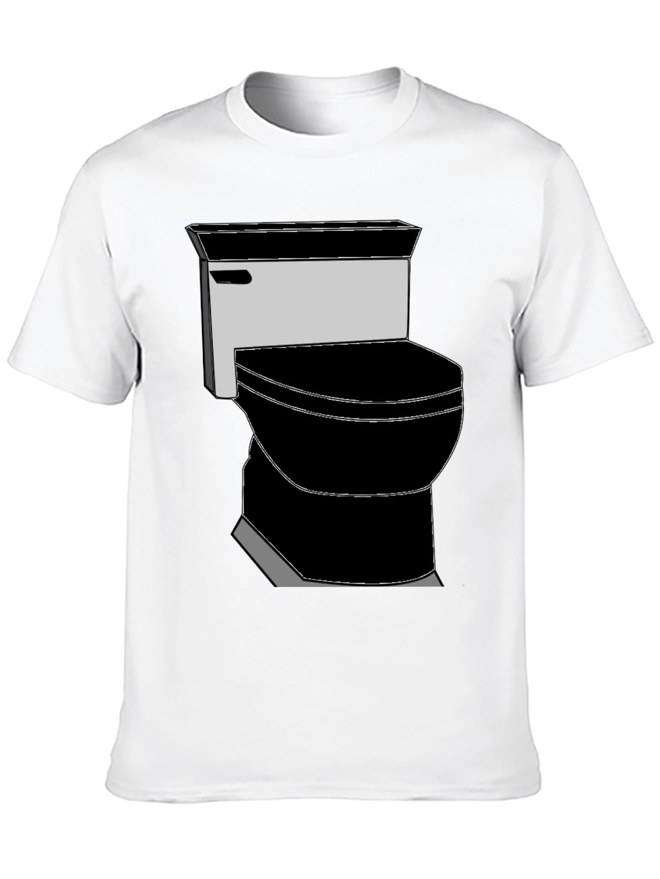 Toilet Graphic Tee - Black Novelty T-Shirt