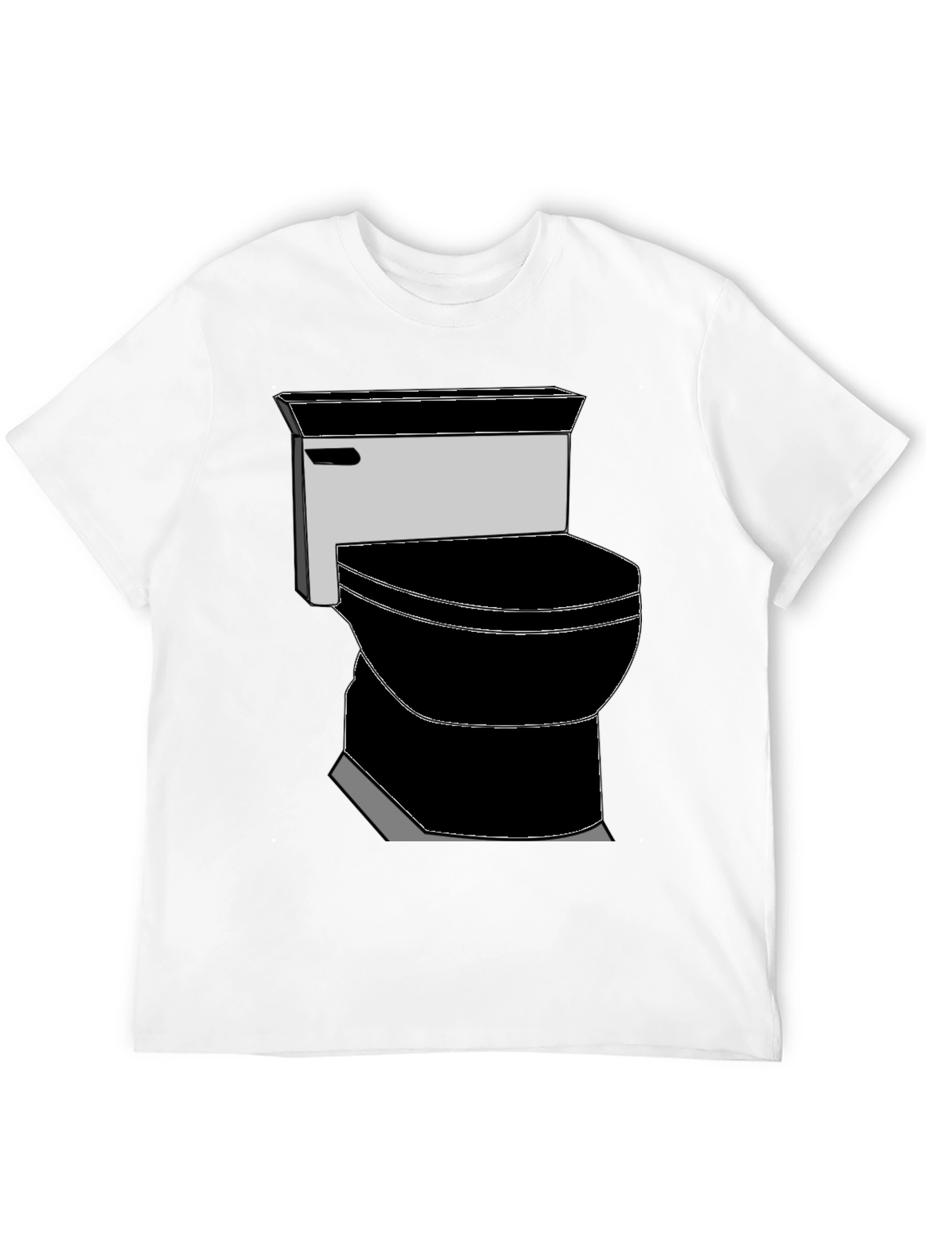 Toilet Graphic Tee - Black Novelty T-Shirt
