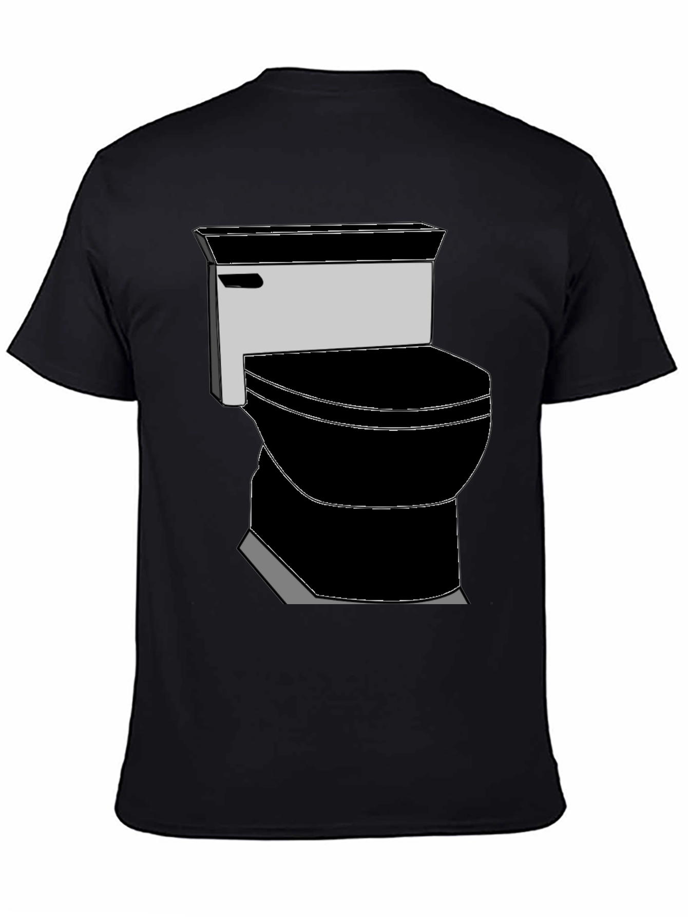 Toilet Graphic Tee - Black Novelty T-Shirt