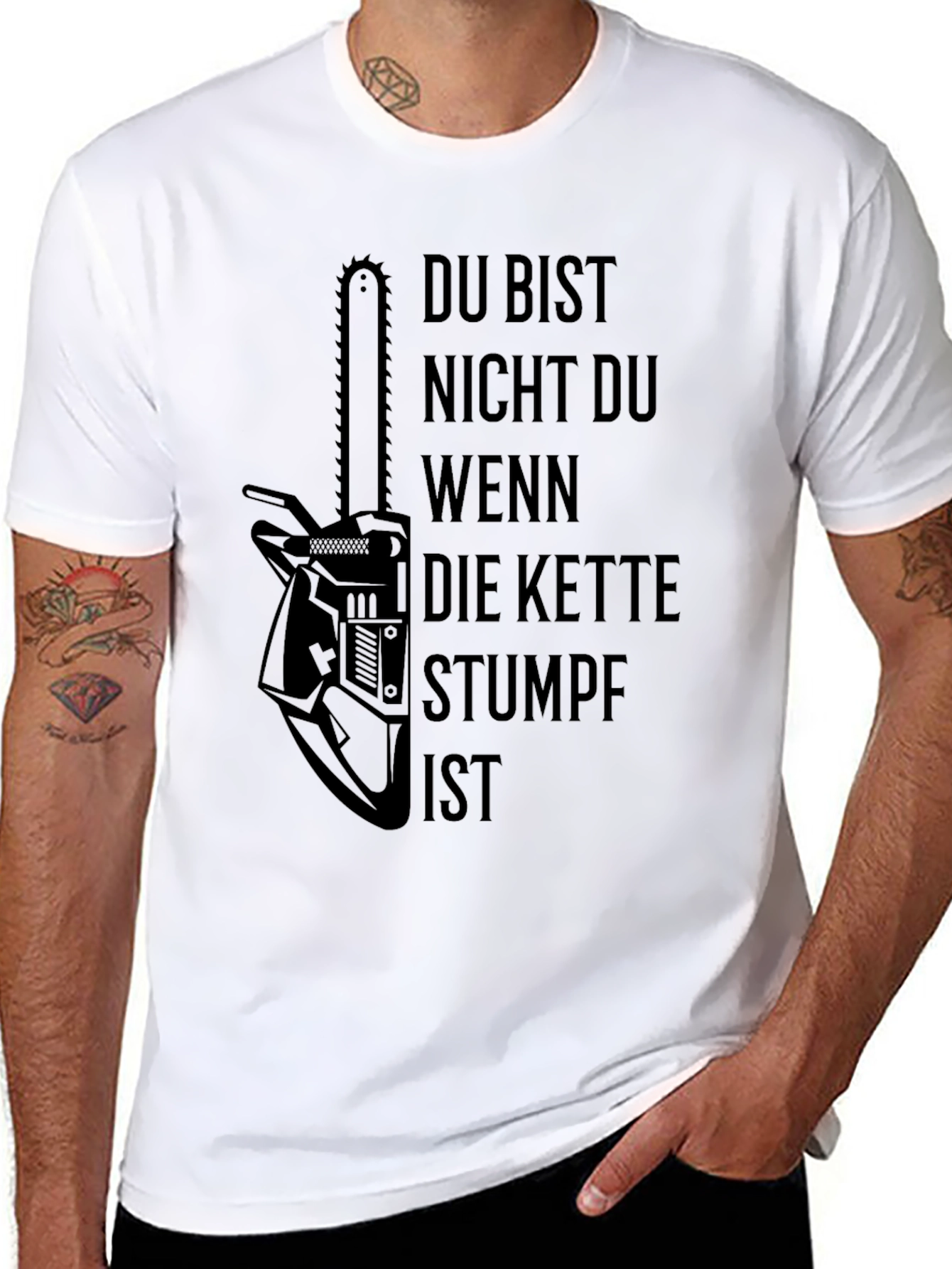 Chainsaw Humor Black T-Shirt