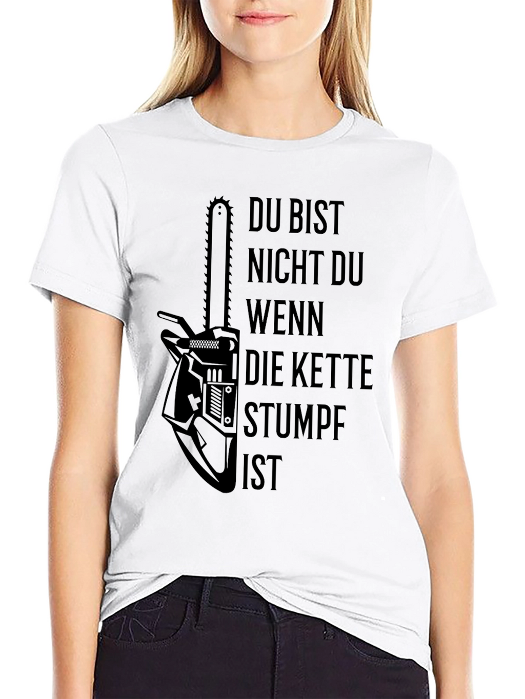Chainsaw Humor Black T-Shirt