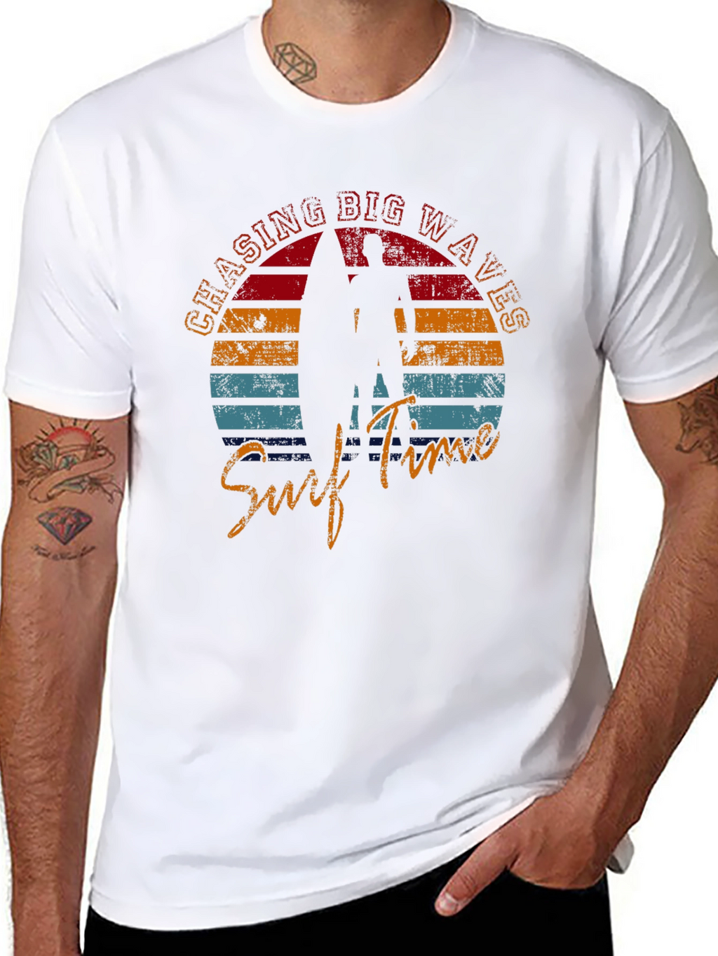 Surf Time Graphic Tee - Chasing Big Waves