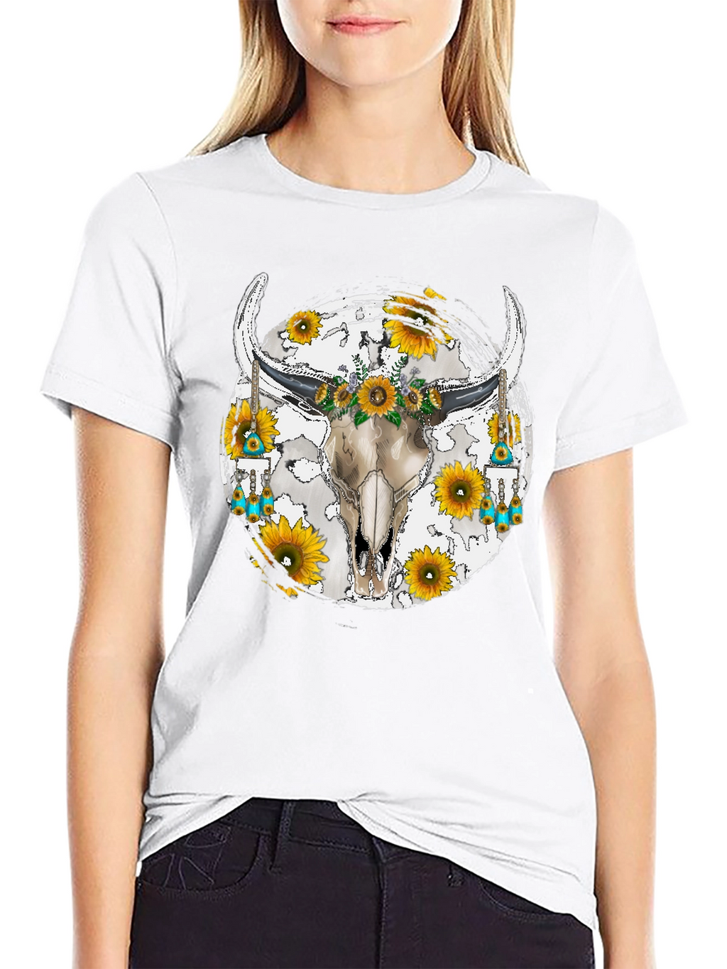 Skull & Sunflower Graphic Tee