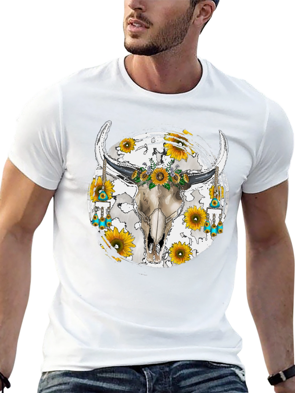 Skull & Sunflower Graphic Tee