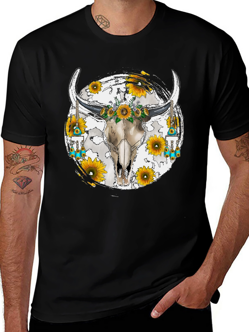 Skull & Sunflower Graphic Tee