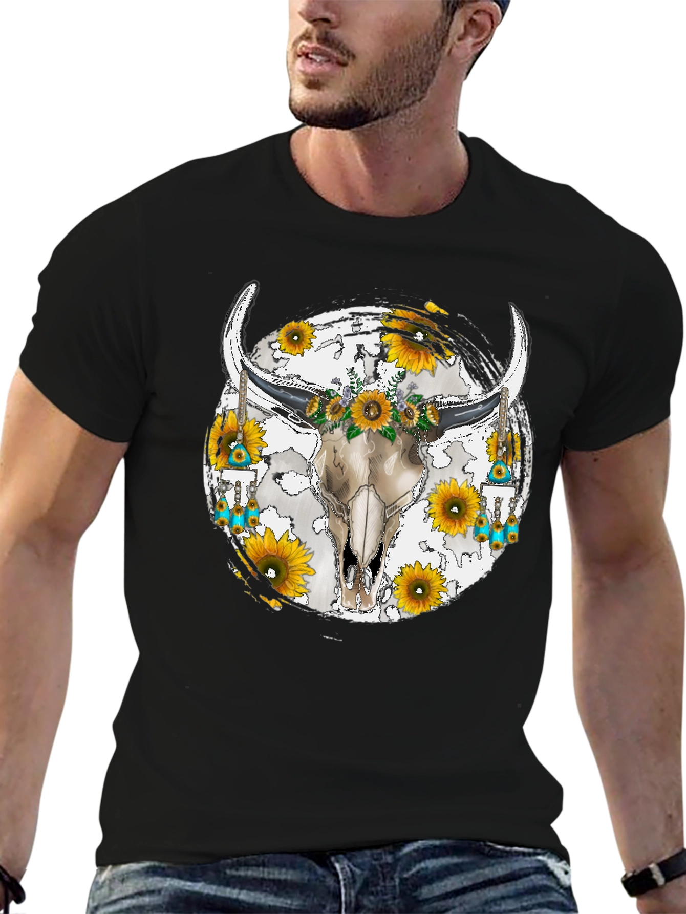 Skull & Sunflower Graphic Tee