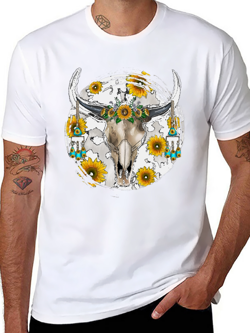 Skull & Sunflower Graphic Tee