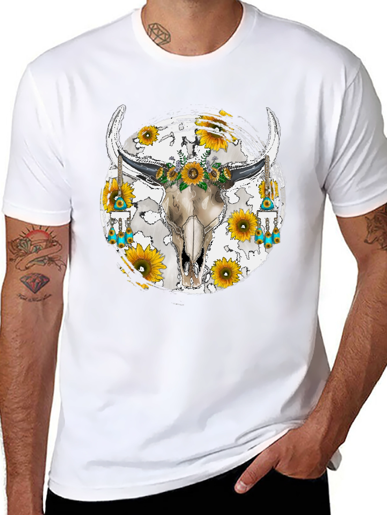 Skull & Sunflower Graphic Tee