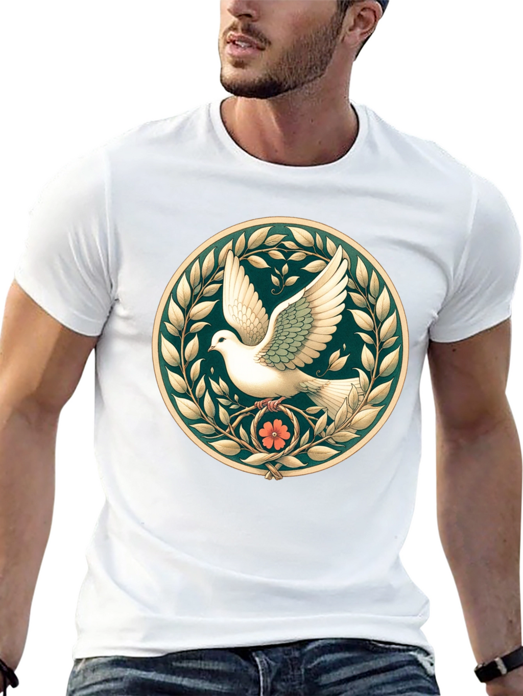 Peace Dove Graphic Tee - Black Unisex Shirt