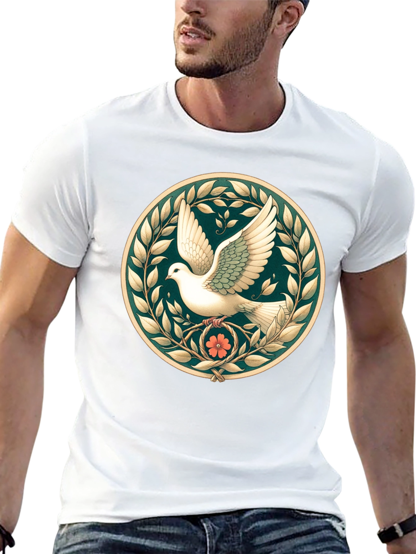 Peace Dove Graphic Tee - Black Unisex Shirt
