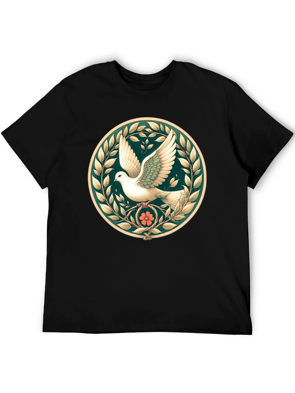 Peace Dove Graphic Tee - Black Unisex Shirt