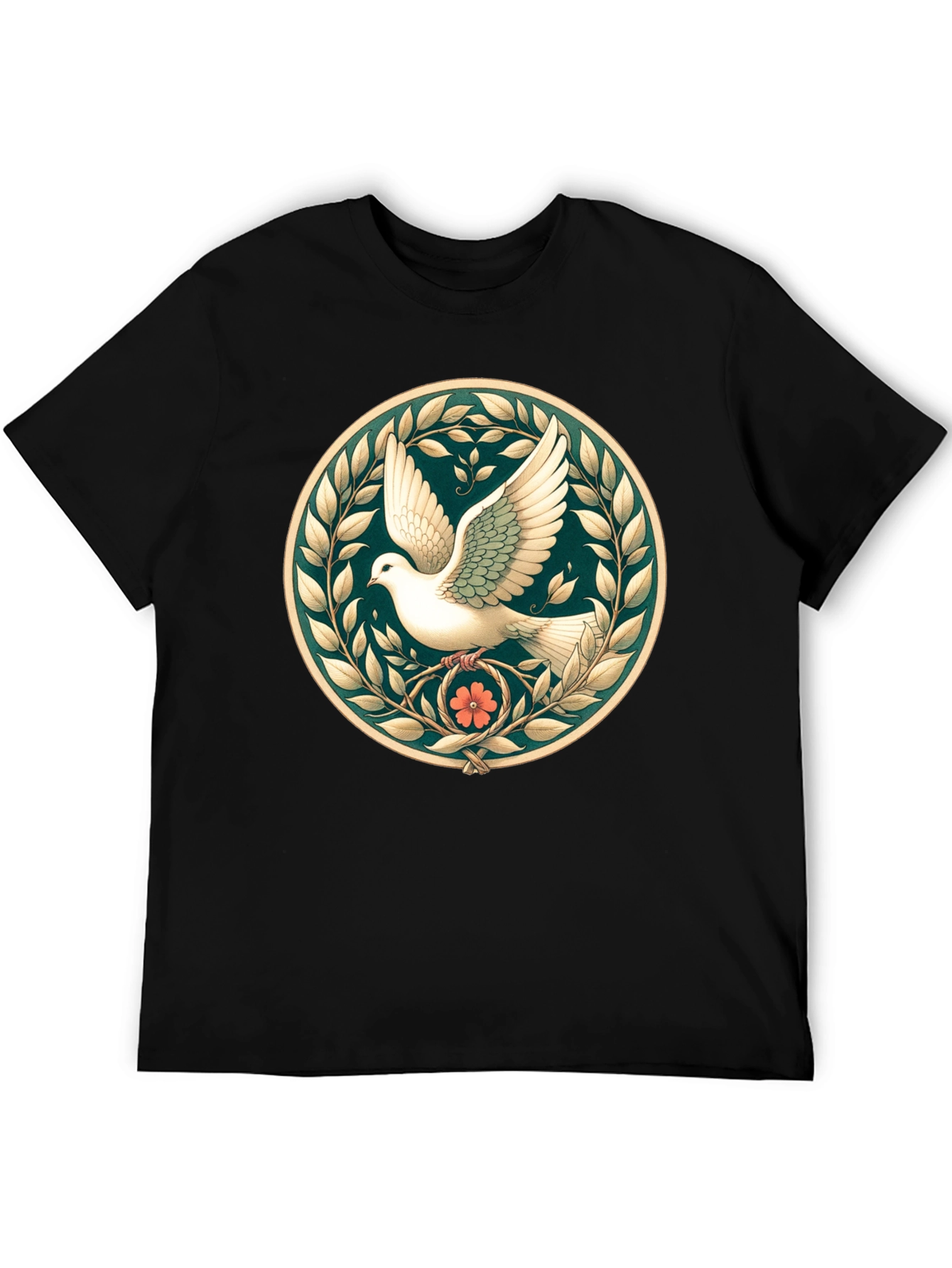 Peace Dove Graphic Tee - Black Unisex Shirt