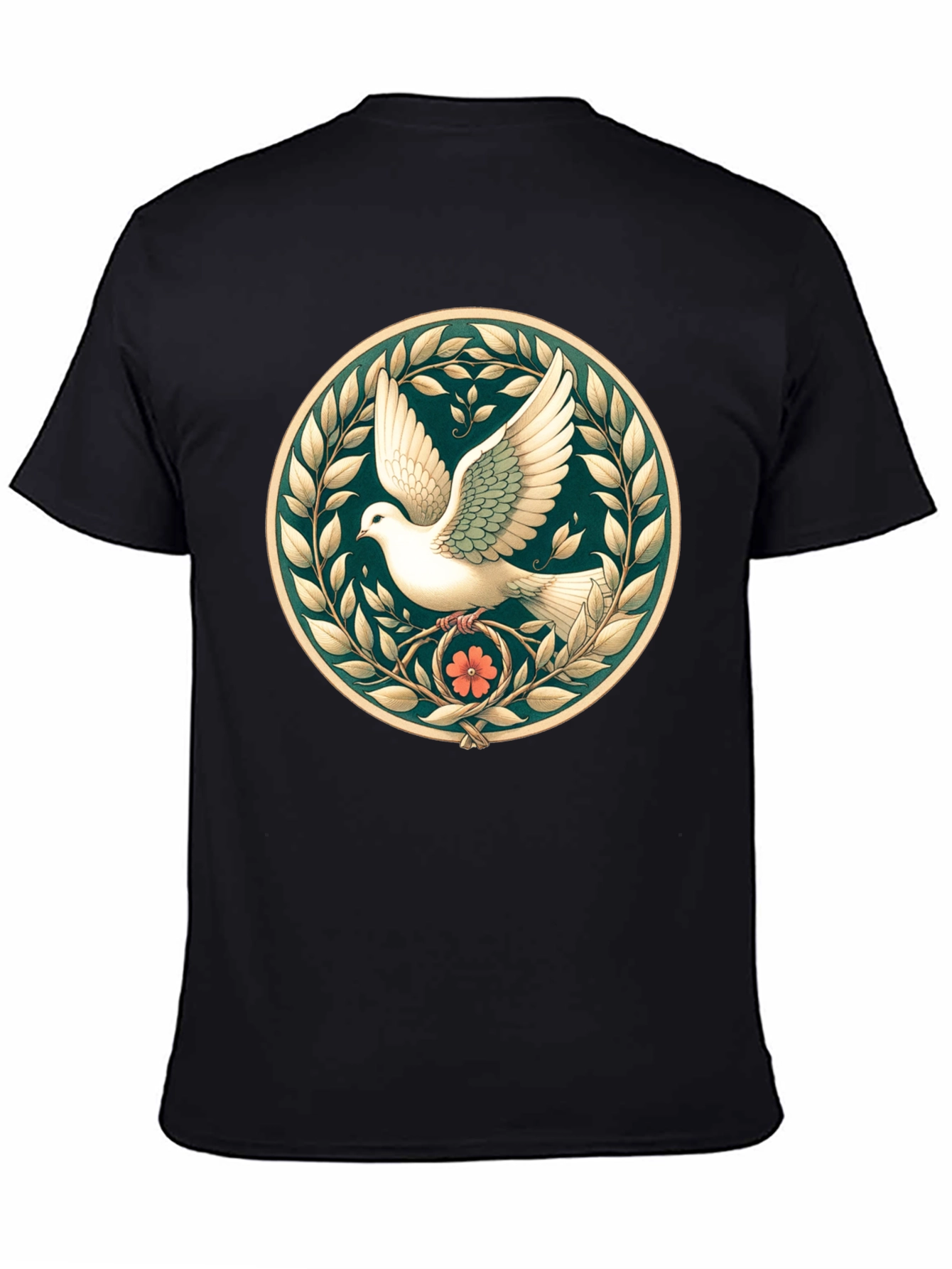 Peace Dove Graphic Tee - Black Unisex Shirt