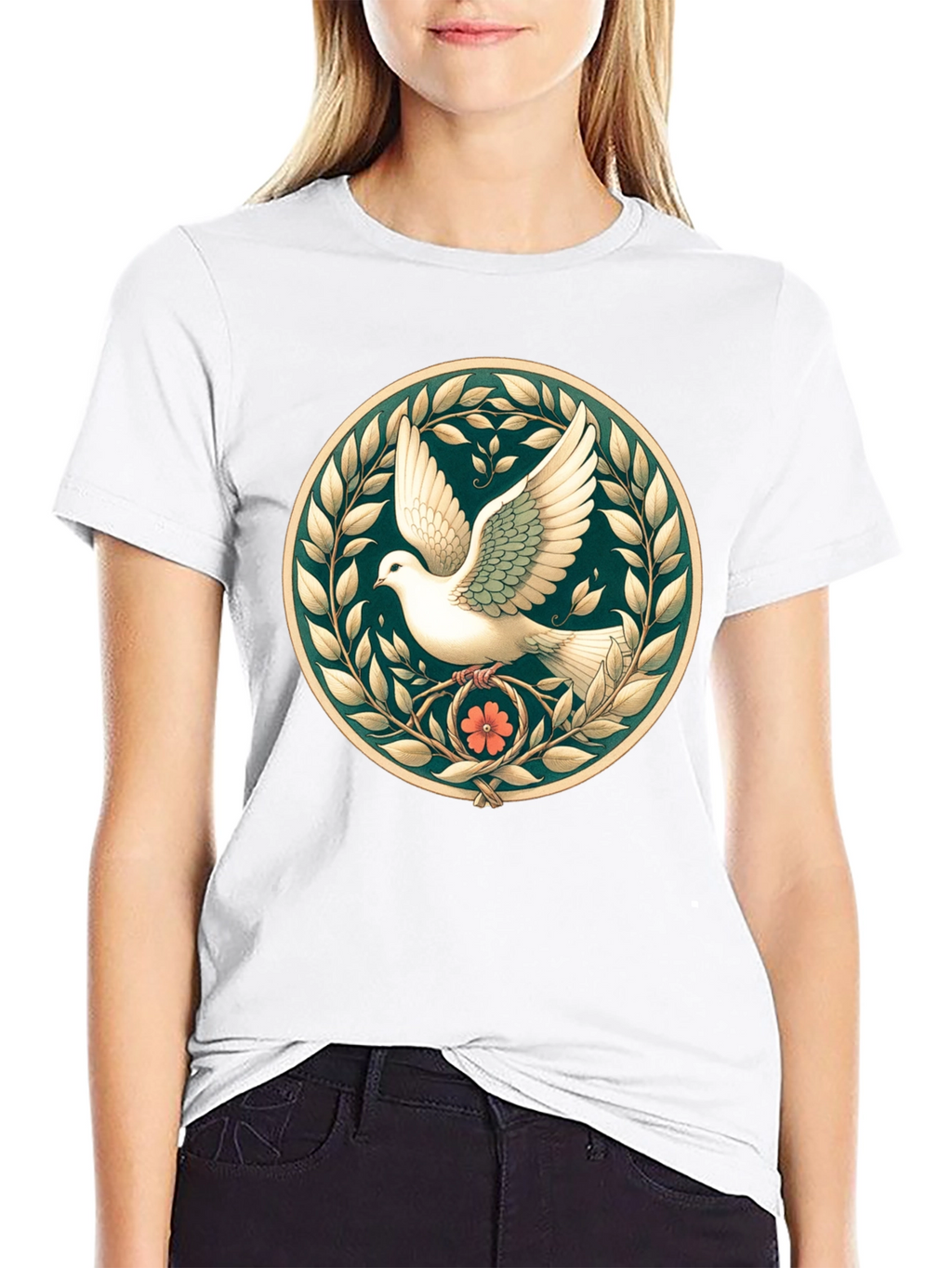 Peace Dove Graphic Tee - Black Unisex Shirt