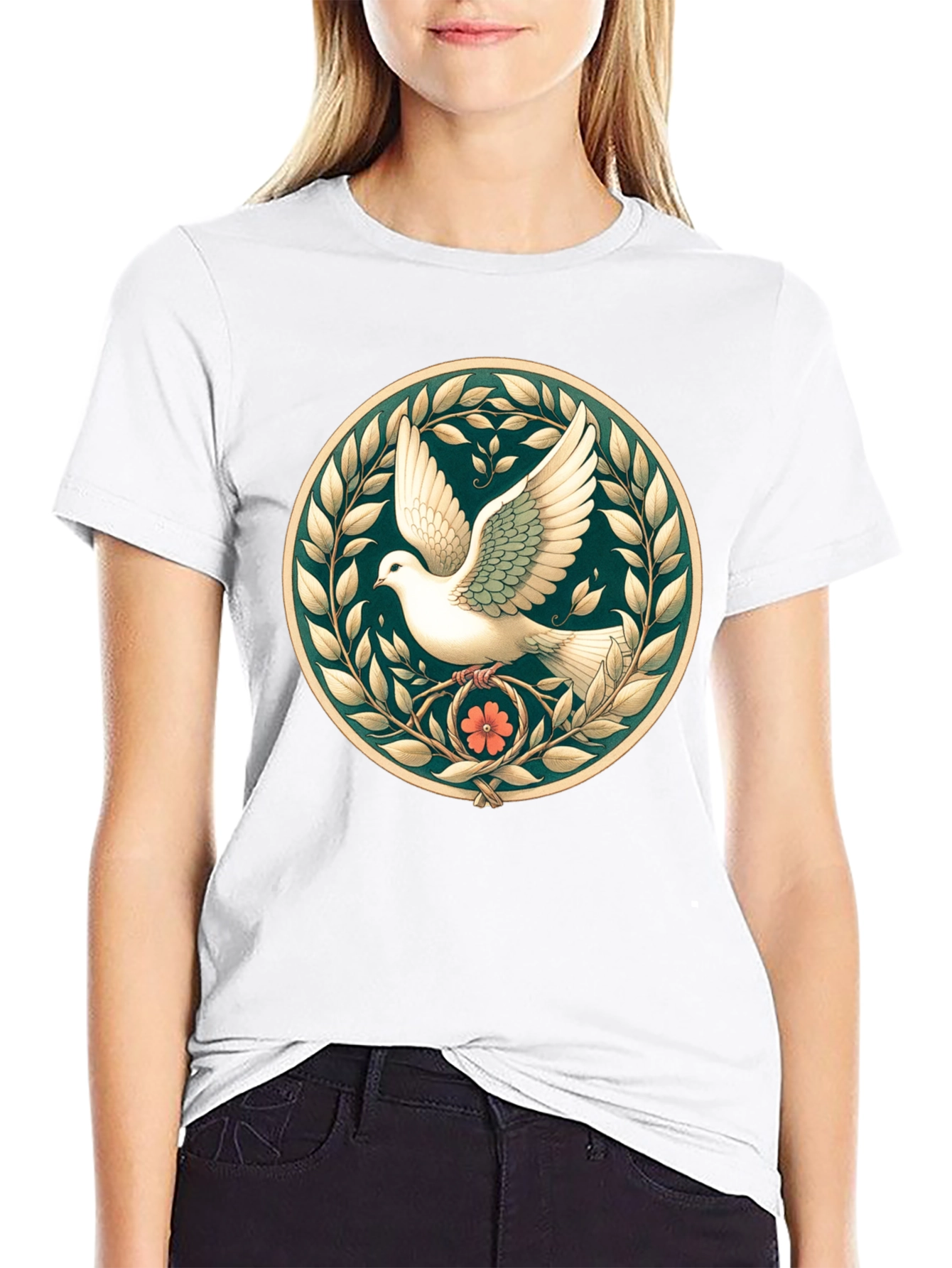 Peace Dove Graphic Tee - Black Unisex Shirt