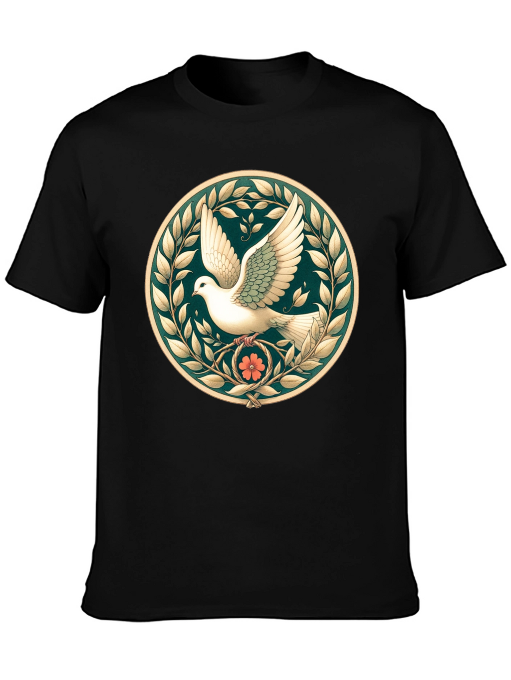 Peace Dove Graphic Tee - Black Unisex Shirt