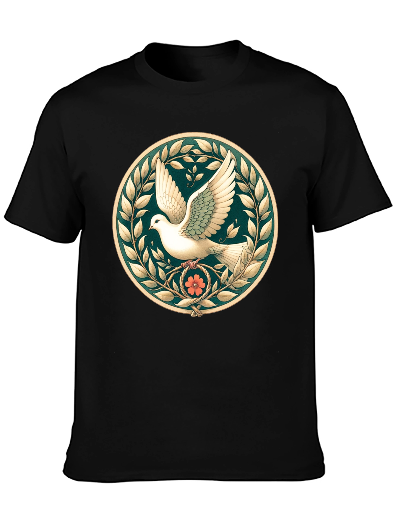 Peace Dove Graphic Tee - Black Unisex Shirt
