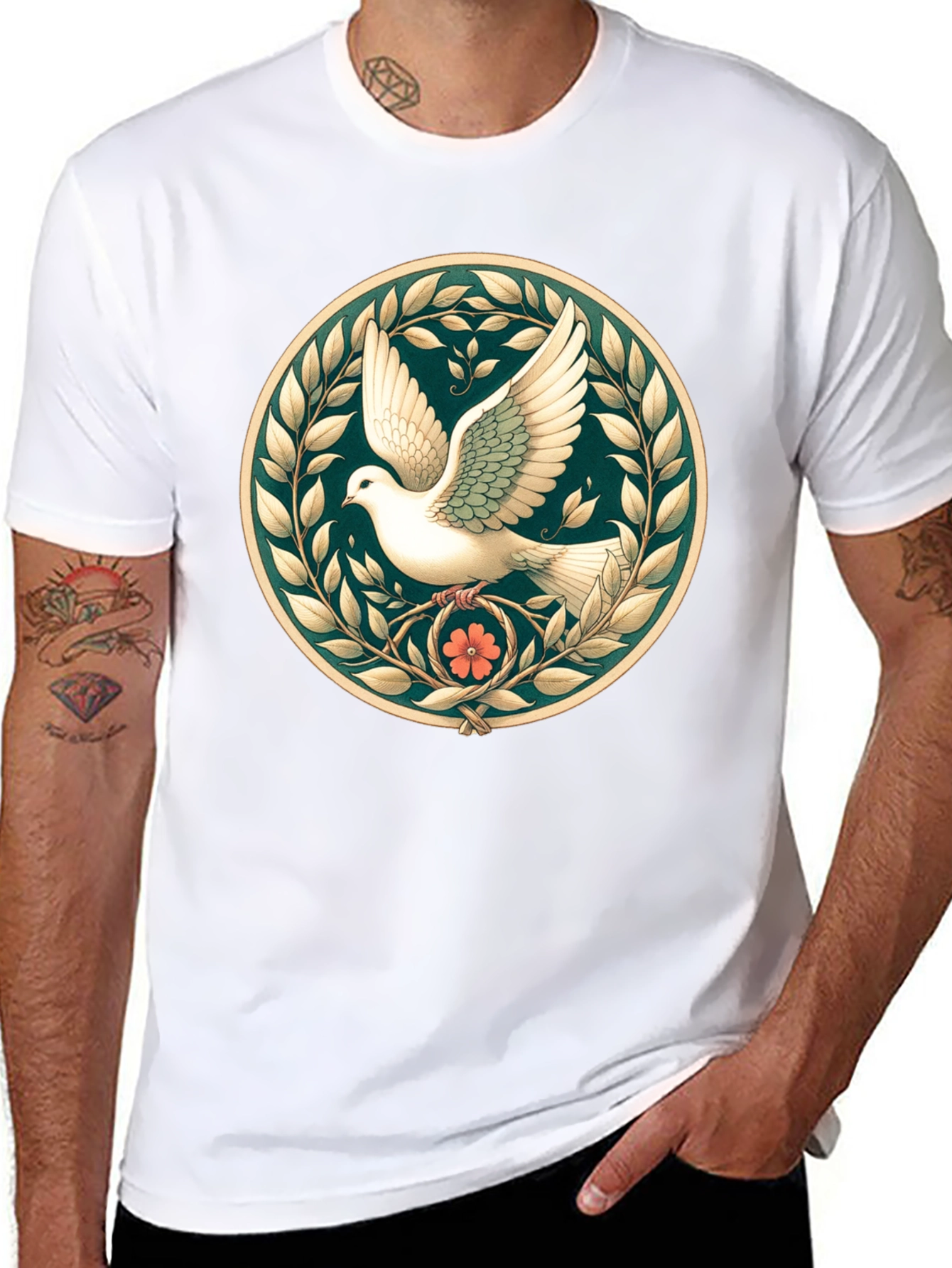 Peace Dove Graphic Tee - Black Unisex Shirt