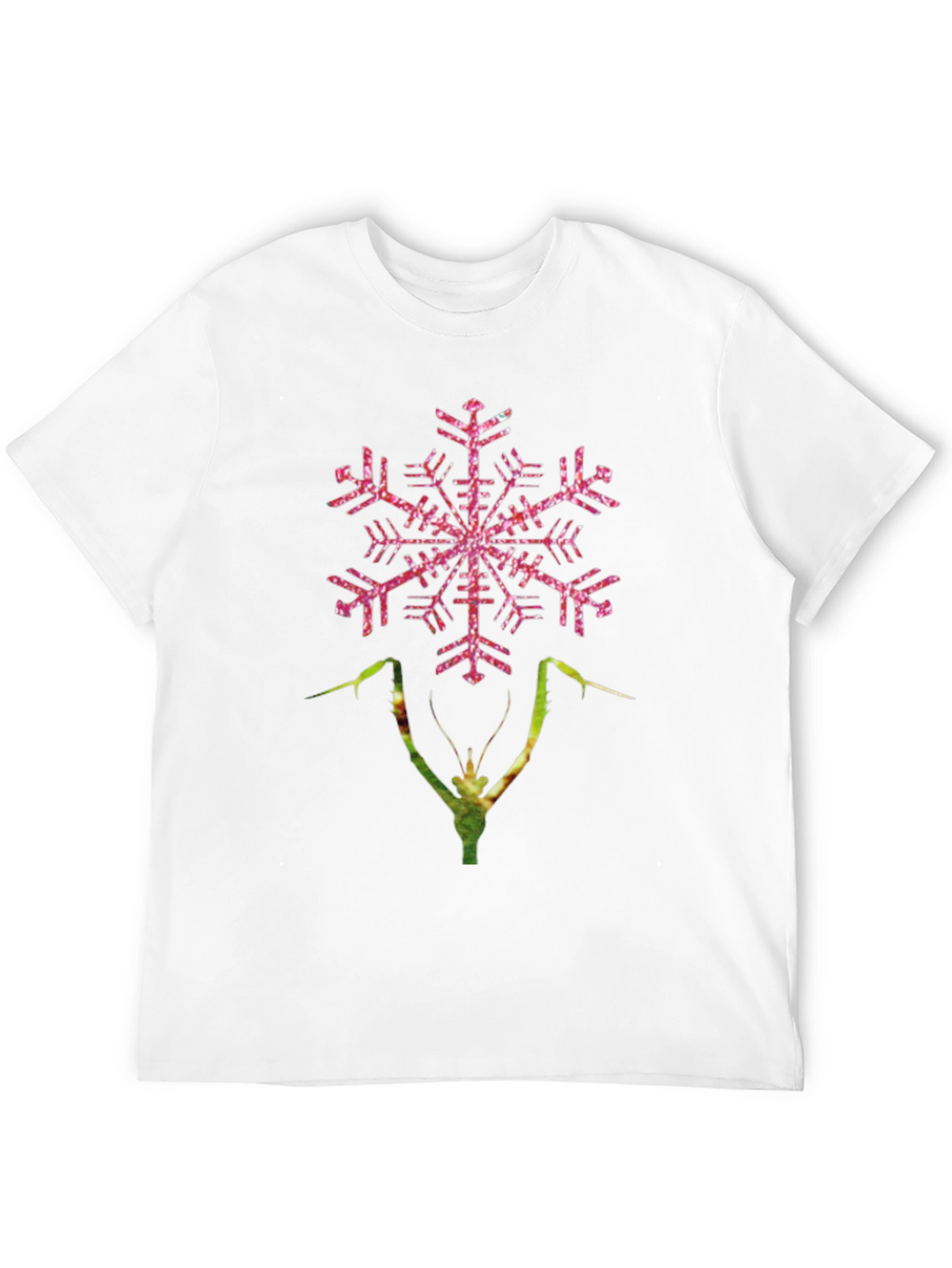 Snowflake Praying Mantis Graphic T-Shirt