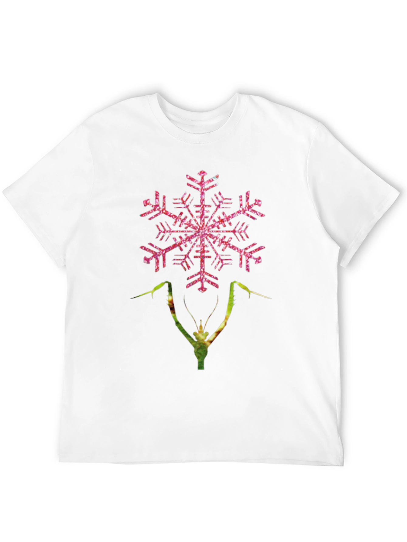 Snowflake Praying Mantis Graphic T-Shirt