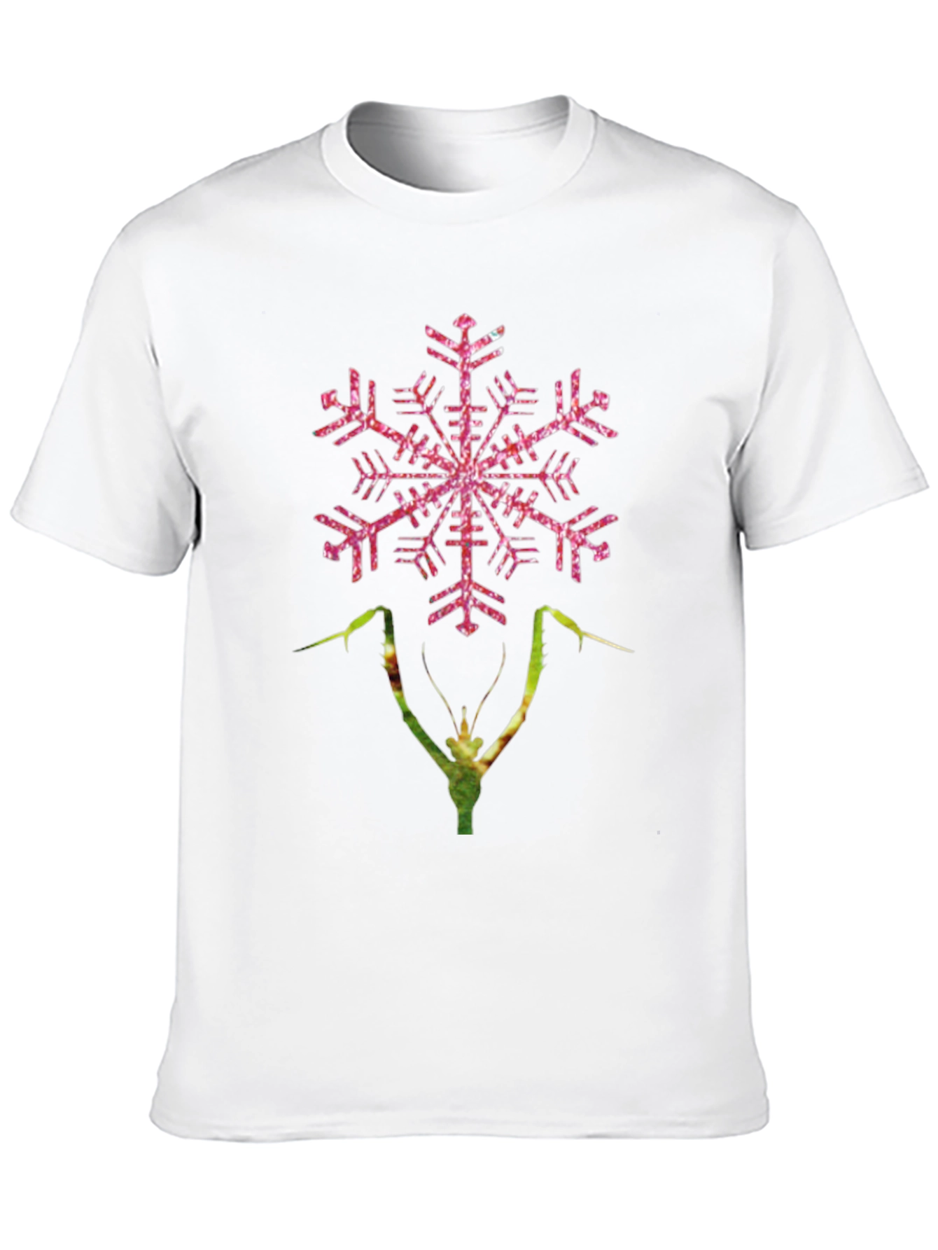 Snowflake Praying Mantis Graphic T-Shirt