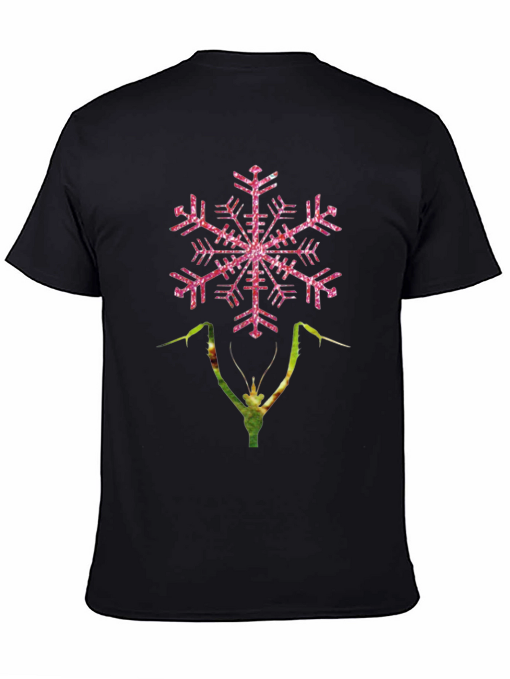 Snowflake Praying Mantis Graphic T-Shirt