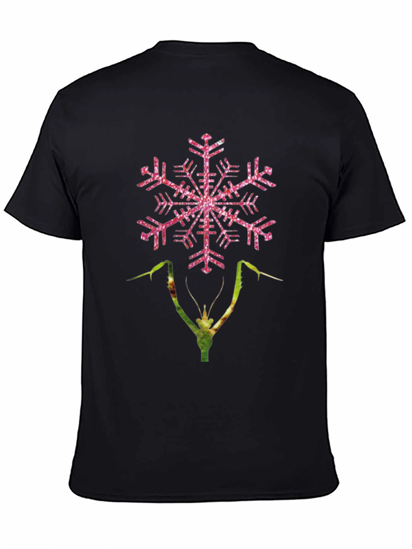 Snowflake Praying Mantis Graphic T-Shirt