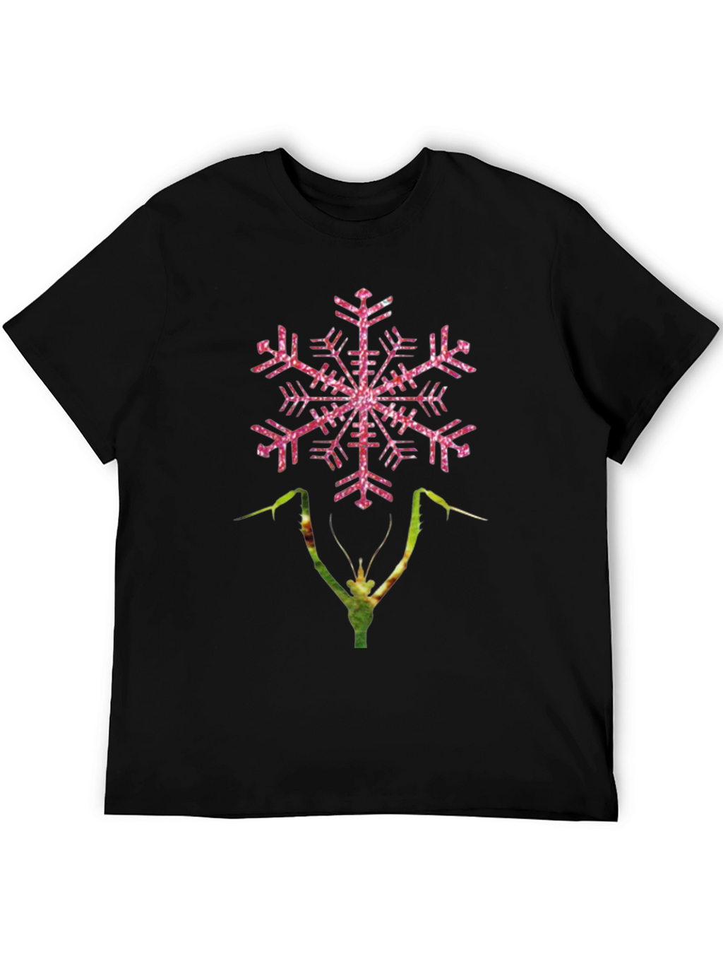 Snowflake Praying Mantis Graphic T-Shirt