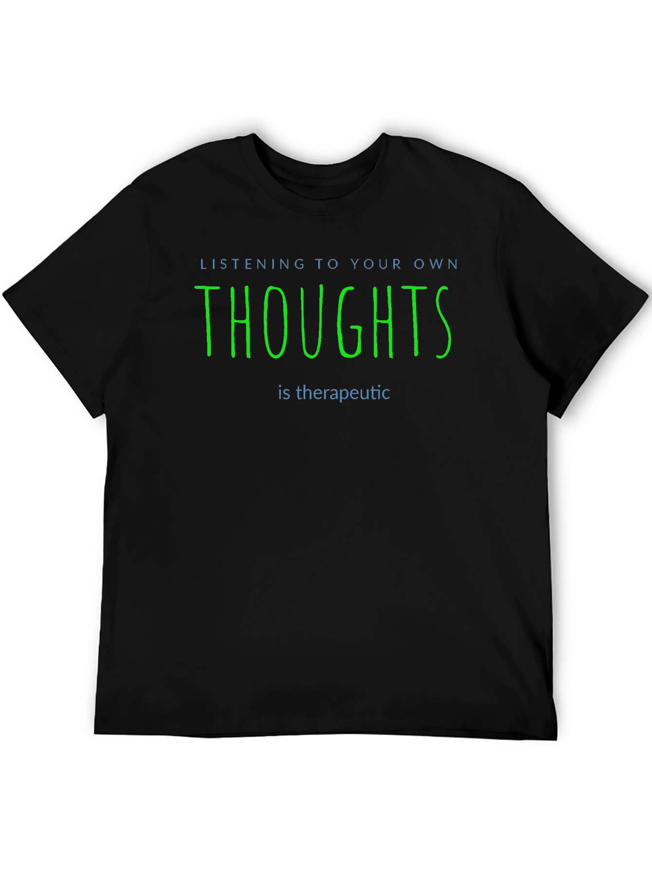 Therapeutic Thoughts Graphic T-Shirt - Black