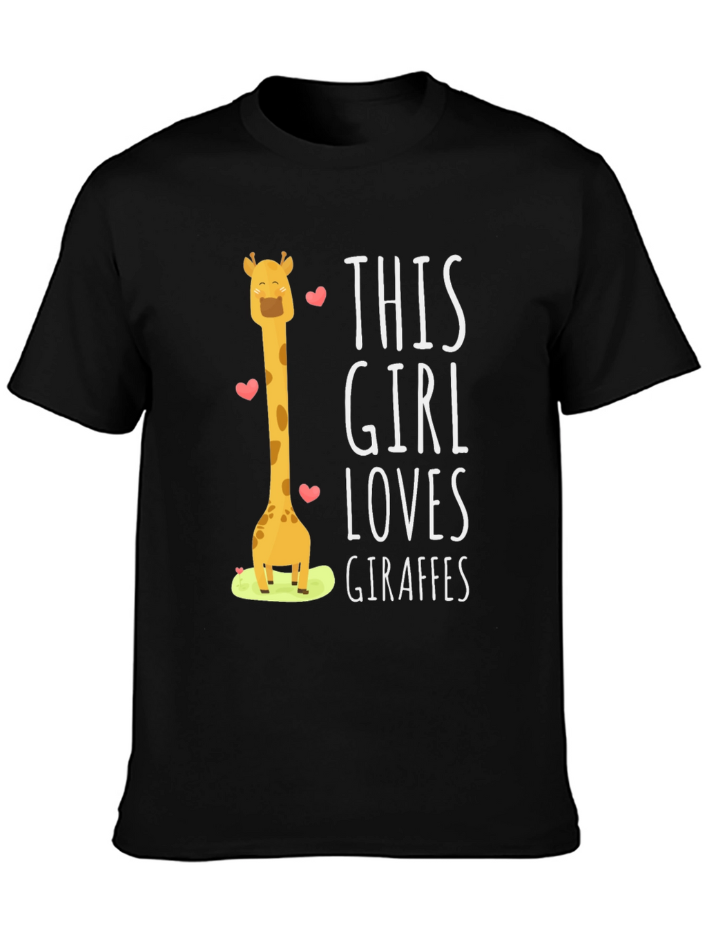 Giraffe Lover Black T-Shirt