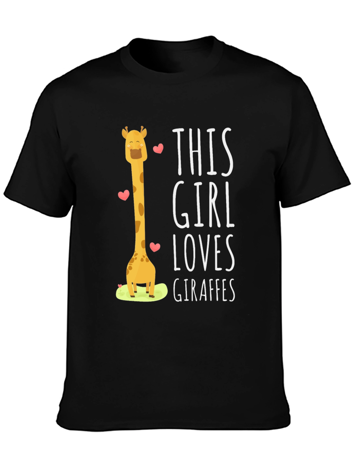 Giraffe Lover Black T-Shirt