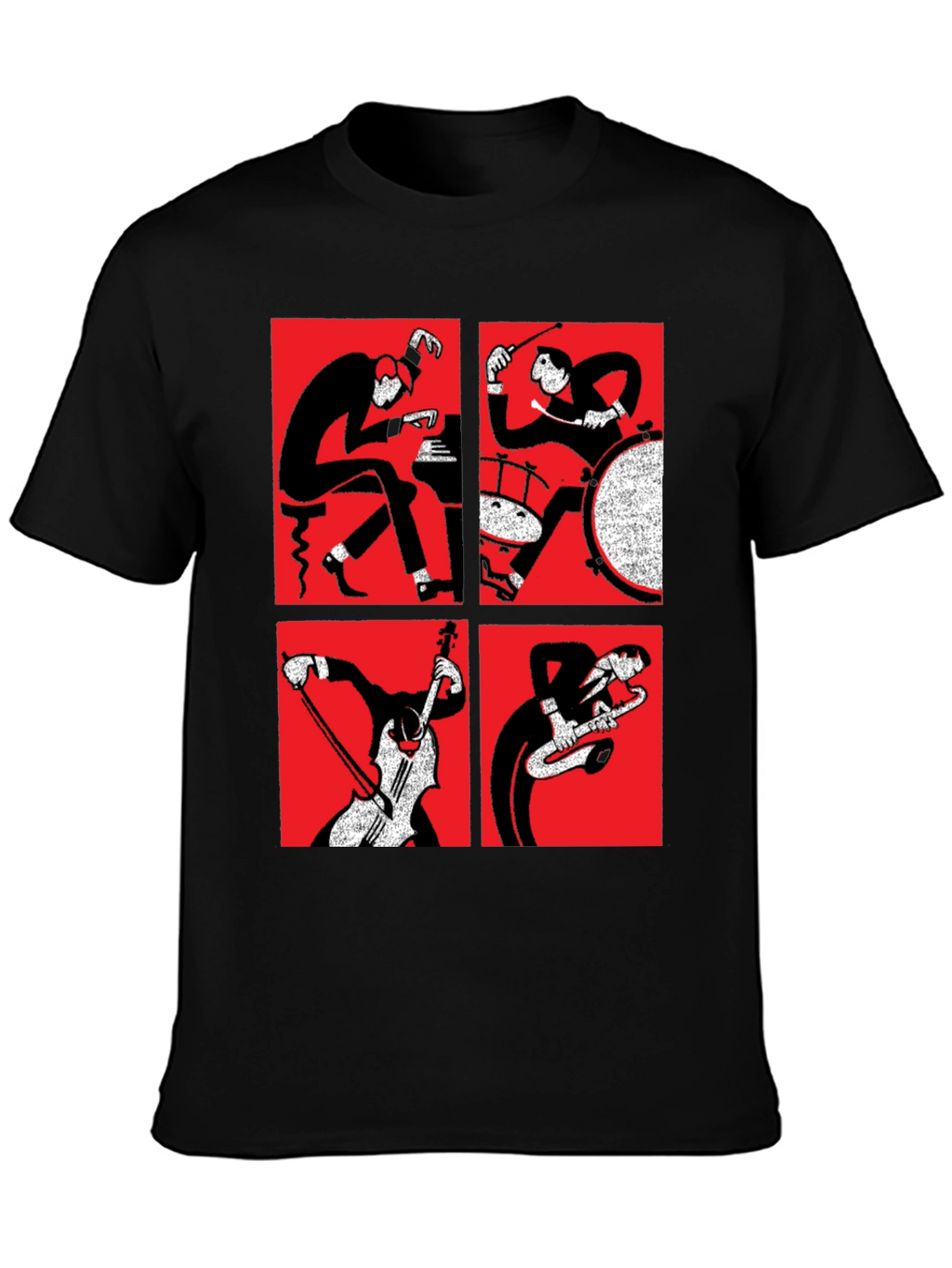 Jazz Quartet Graphic Print T-Shirt