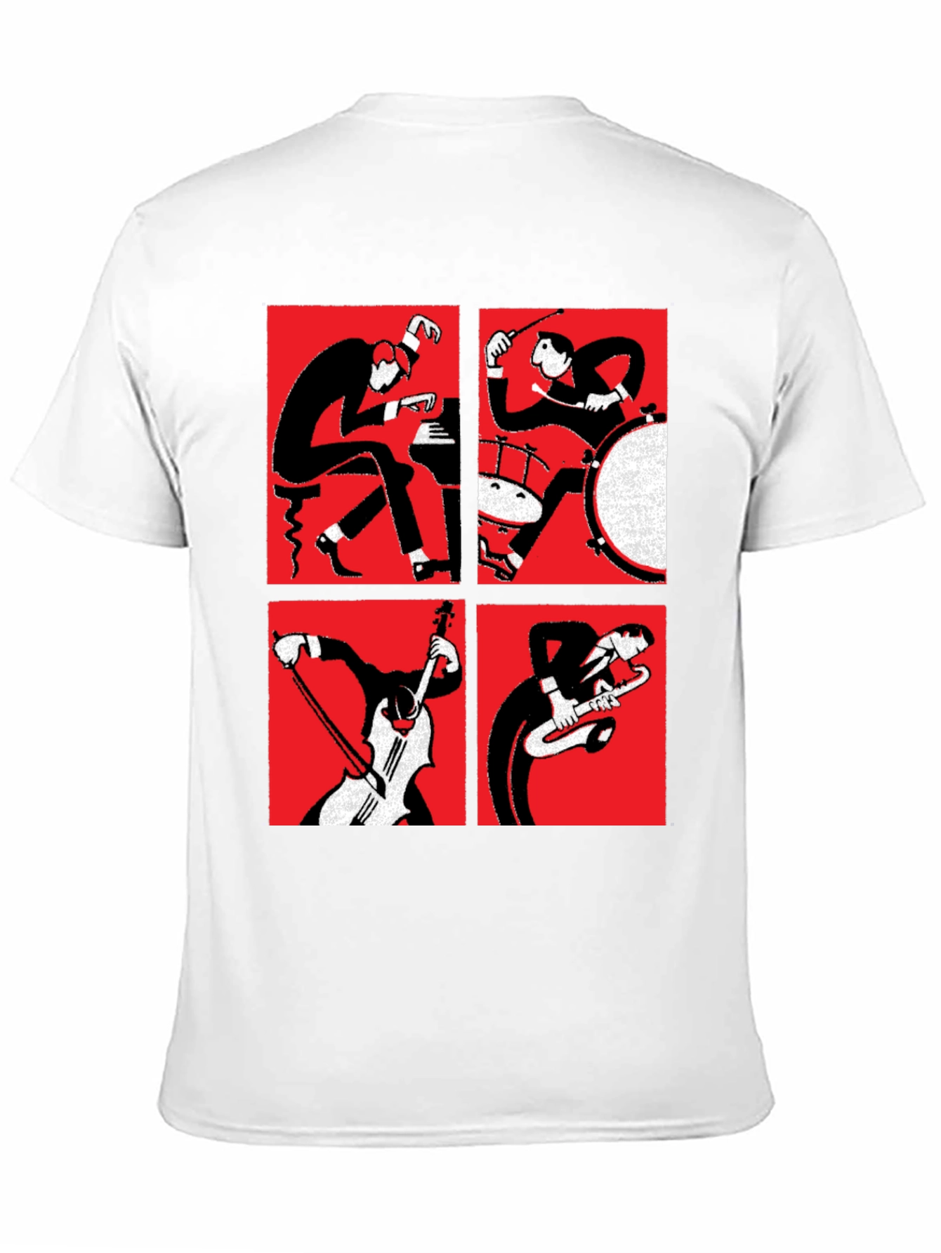 Jazz Quartet Graphic Print T-Shirt
