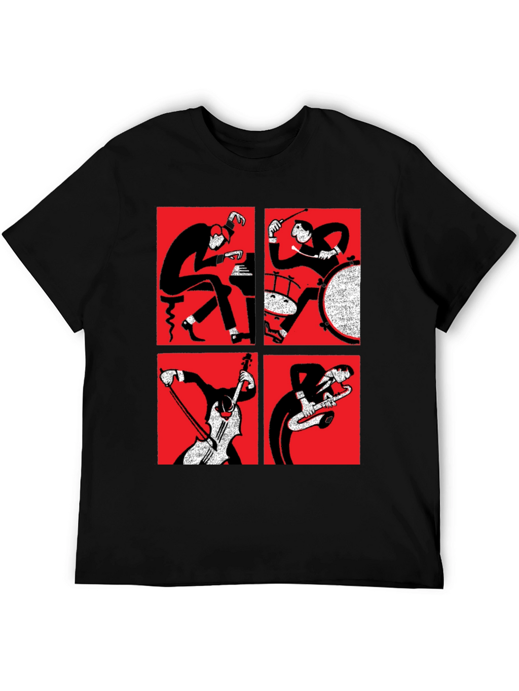 Jazz Quartet Graphic Print T-Shirt