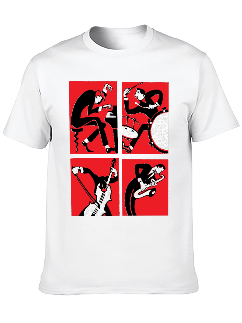 Jazz Quartet Graphic Print T-Shirt