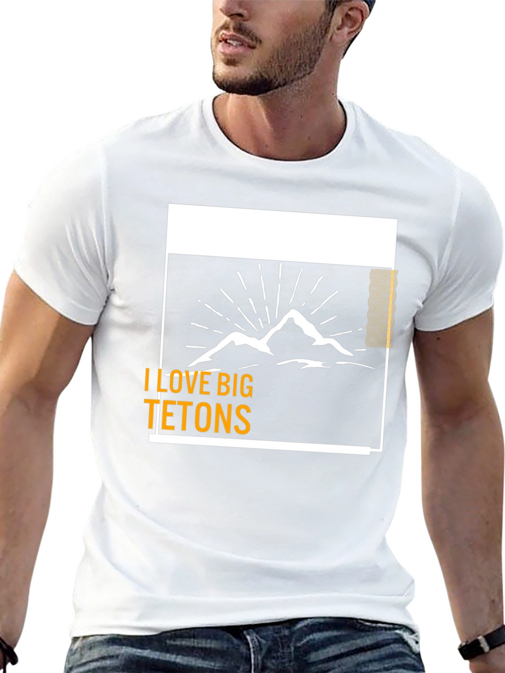 I Love Big Tetons Graphic Tee - Black
