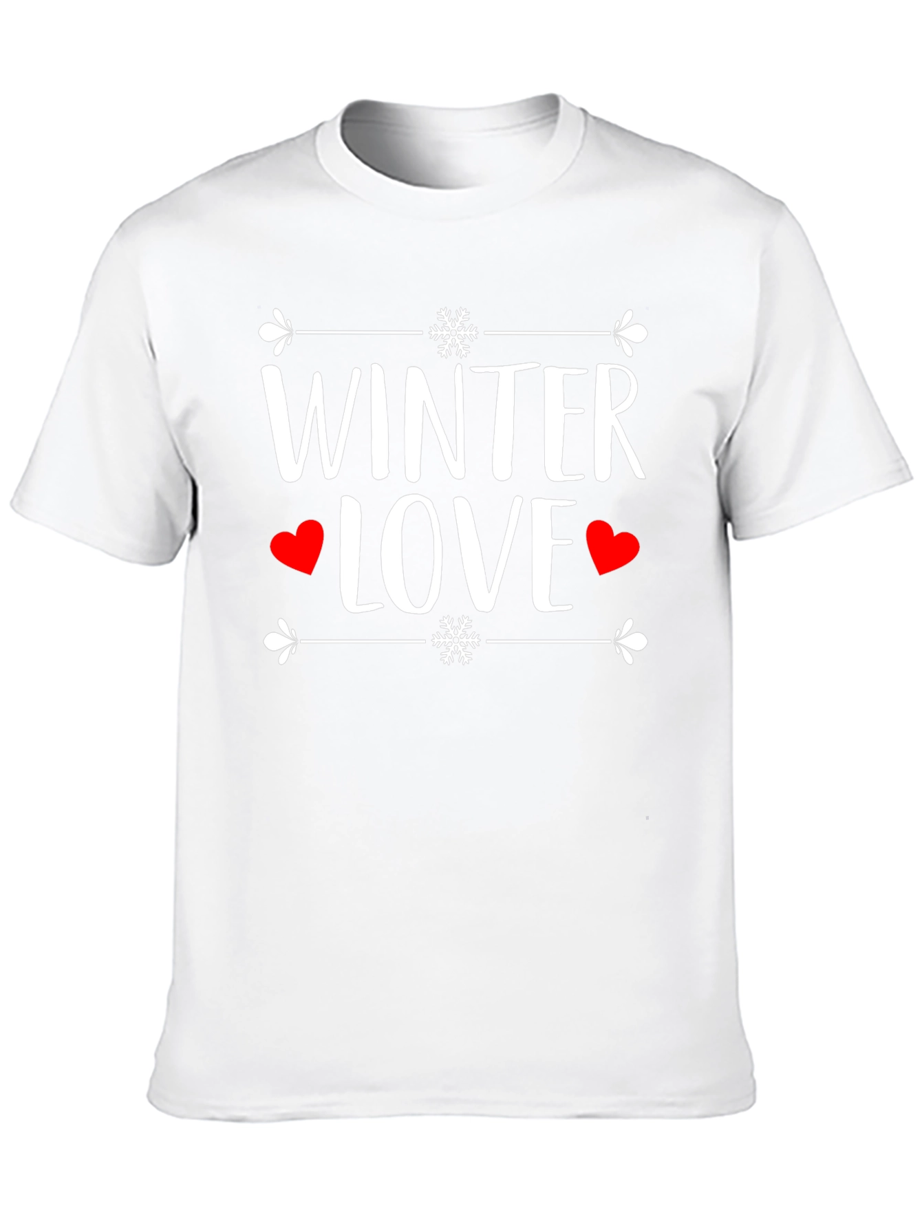 Winter Love Graphic Tee Shirt - Black