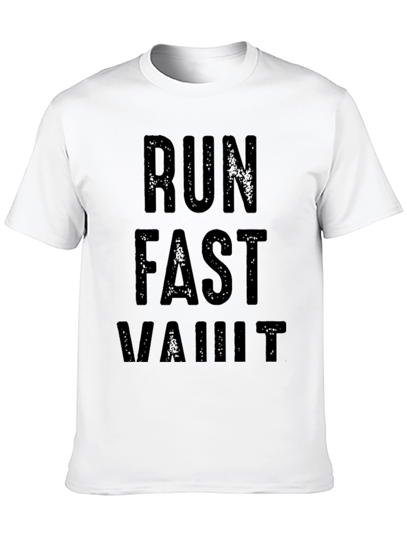 Run Fast Vault T-Shirt - Black Graphic Tee