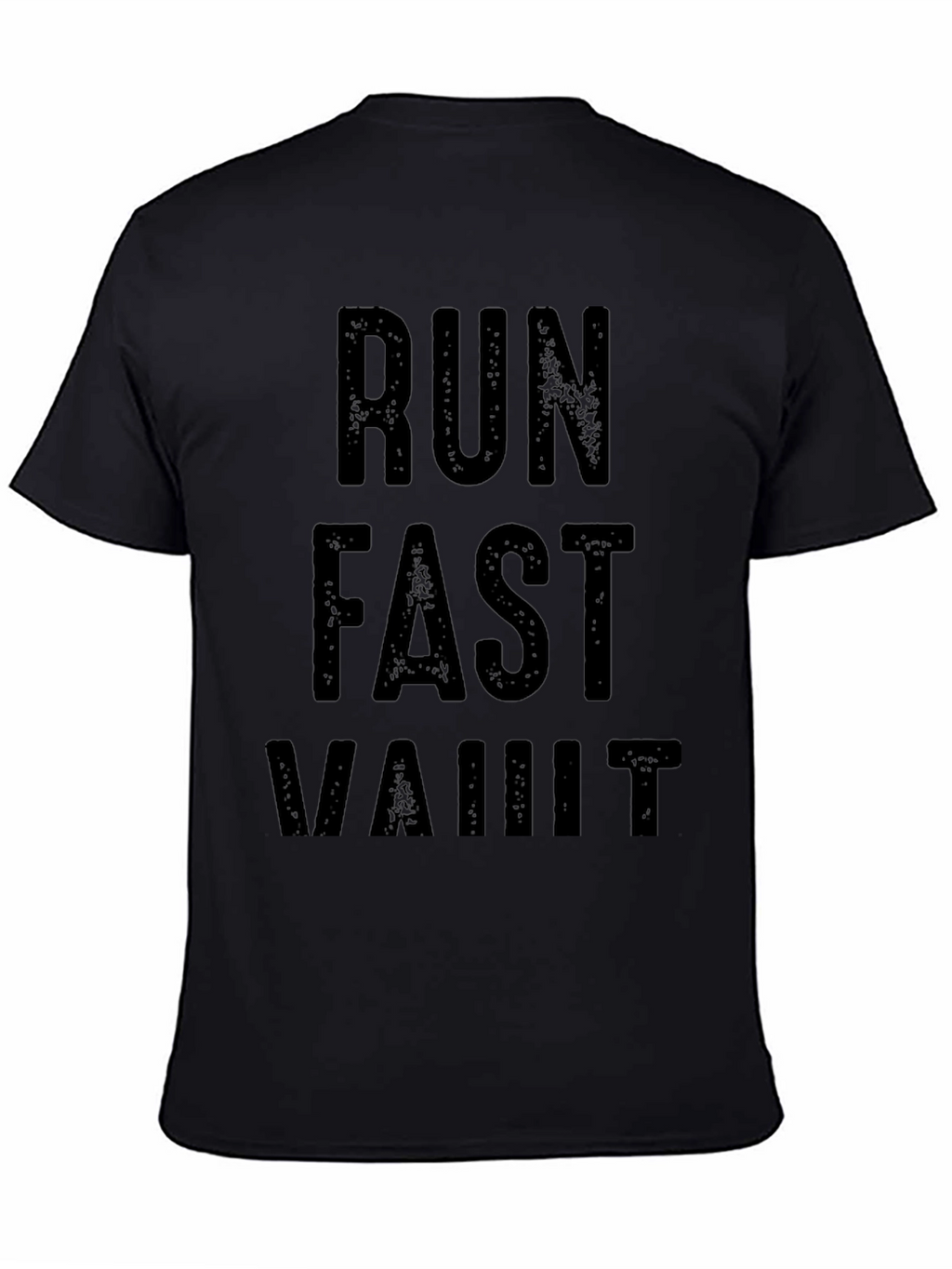 Run Fast Vault T-Shirt - Black Graphic Tee
