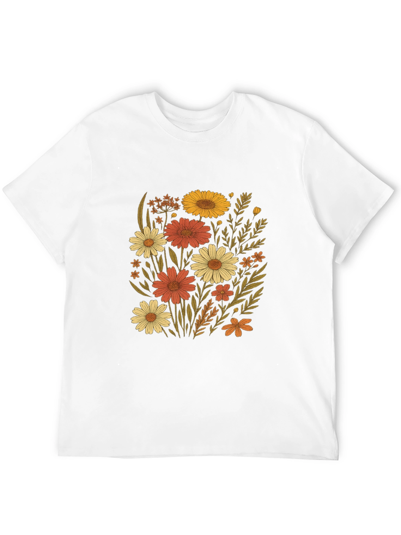 Floral Graphic Print Black T-Shirt