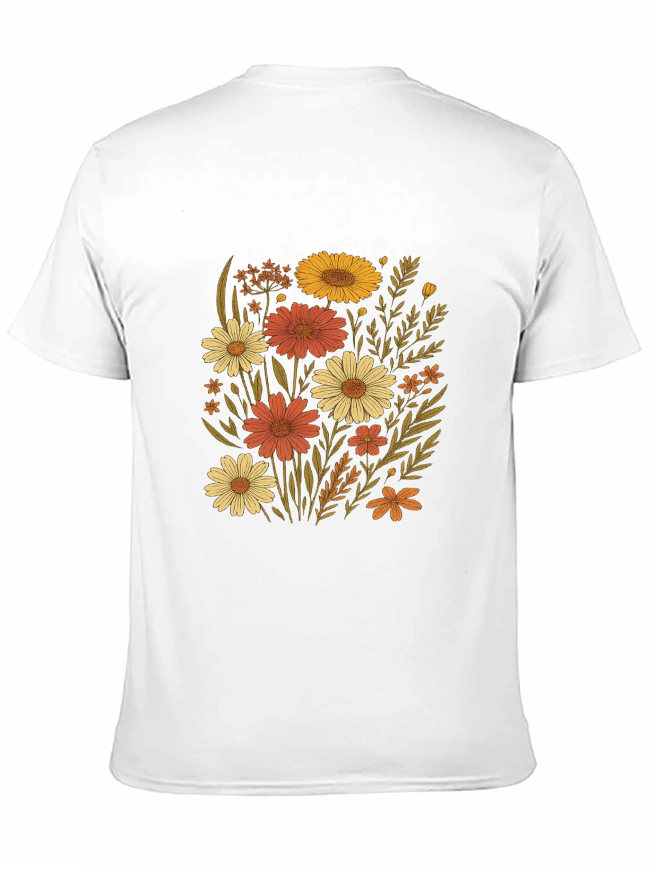 Floral Graphic Print Black T-Shirt