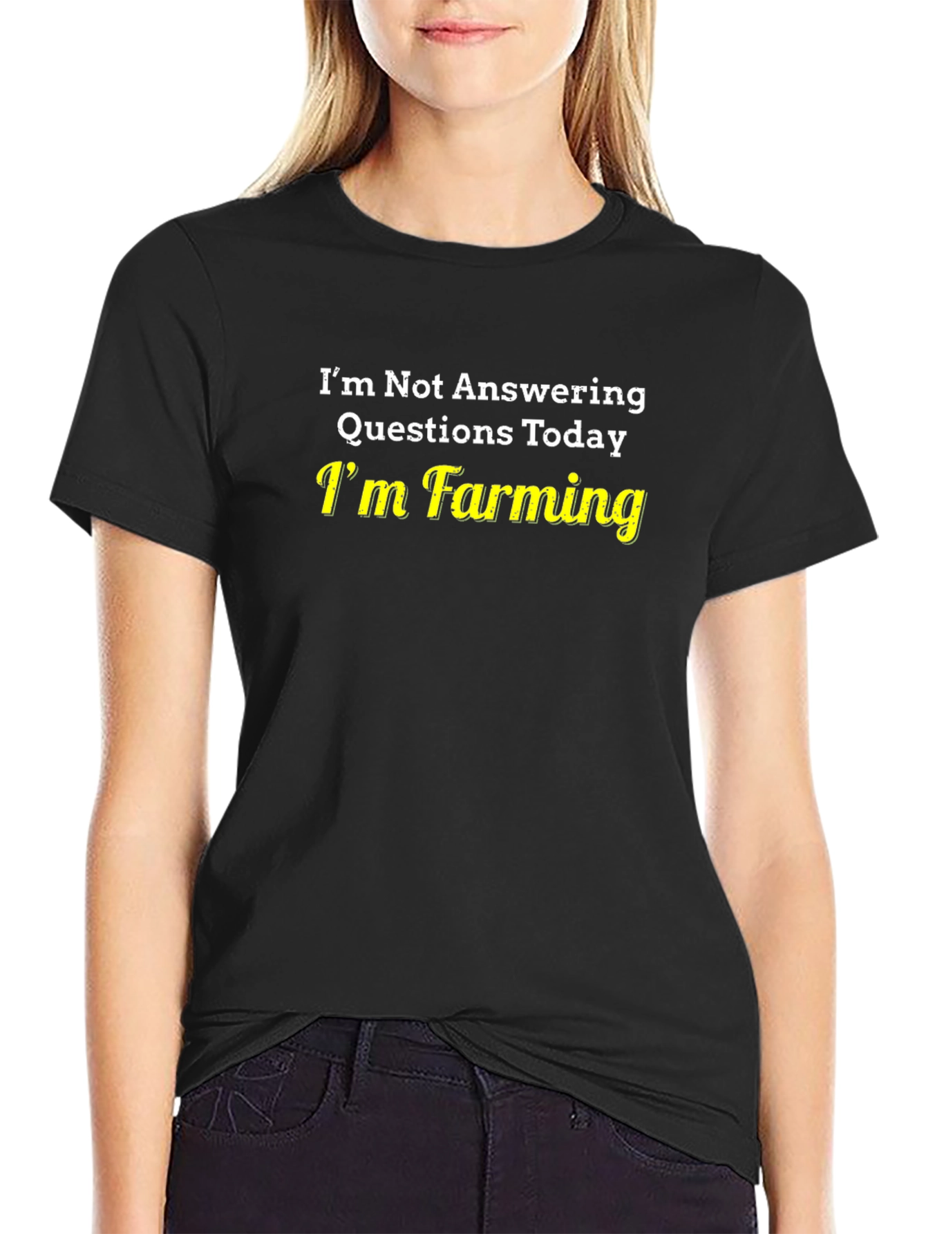 Funny Farming T-Shirt - Im Not Answering Questions Today