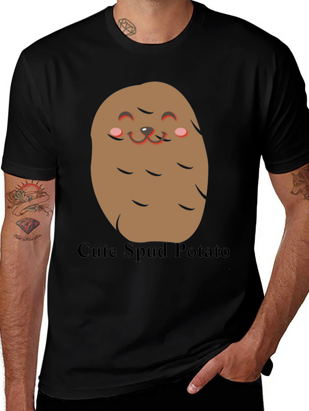 Cute Spud Potato T-Shirt - Funny Food Tee